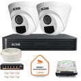 Zestaw Monitoringu Ip Bcs Basic 2X Kamera Bcs-B-Eip15Fr3(2.0) Rejestrator Z Dyskiem 1Tb