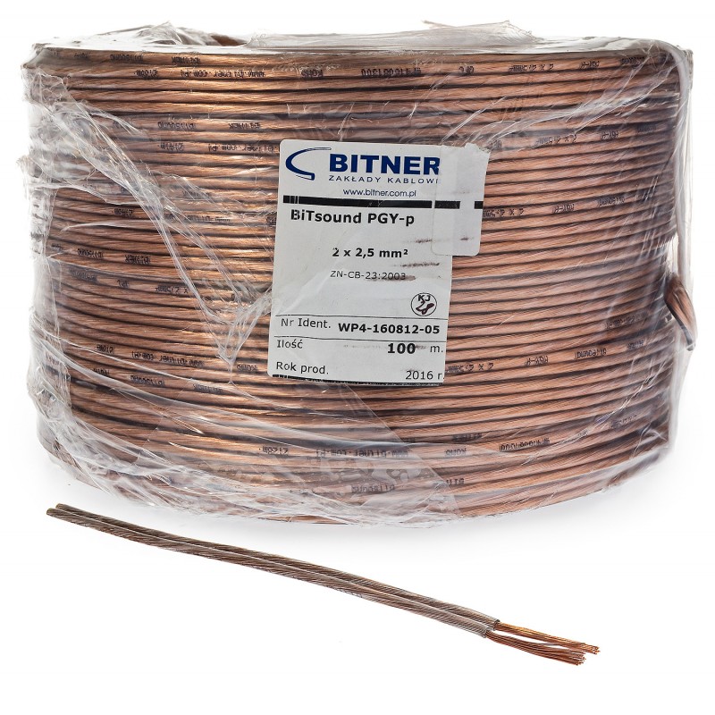 Przewód Głośnikowy Bitsound Pgy-P 2X 2,5 Mm (100 M)