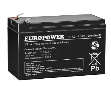 Akumulator 7.2Ah/12V Ep7,2-12 F1