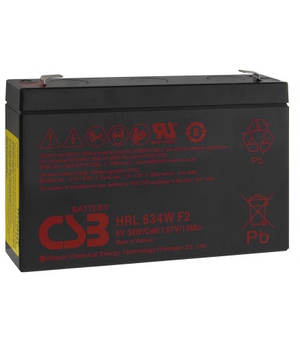 Akumulator 9Ah/6V Hrl634W F2