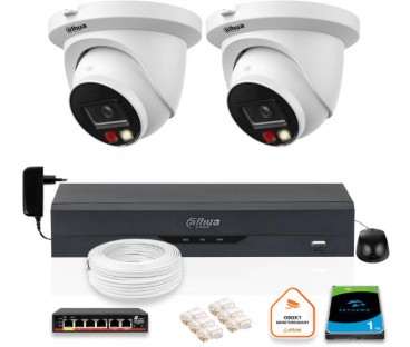 Zestaw 2 Kamer Ip Dahua 8Mpx Ipc-Hdw2849Tm-S-Il + Dysk 1Tb