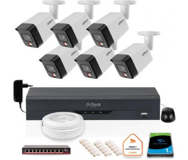 Zestaw 6 Kamery Ip Dahua 8Mpx Pc-Hfw1839Tc-A-Il-0280B-S6 + Dysk 1Tb