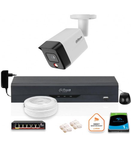 Zestaw Kamera Ip Dahua 8Mpx Pc-Hfw1839Tc-A-Il-0280B-S6 + Dysk 1Tb