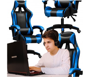 Extralink Gaming | Fotel Gamingowy | Biurowy, Obrotowy, Kubełkowy, Czarno-Niebieski, G-523