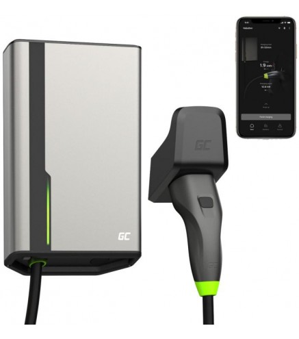 Ładowarka Ev Wallbox Green Cell Habuden Evgc021A2275 22Kw Type 2 7,5M Gc App Bt Wi-Fi
