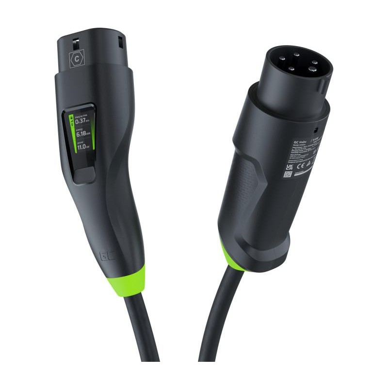 Ładowarka Do Samochodów Elektrycznych 2W1 Green Cell Habu Evgc01 11Kw Type 2 7M Wallbox Mobilna