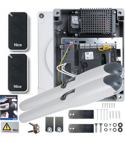 Zestaw Nice Wingo 3524 24V Do Bramy Dwuskrzydłowej (Bez Fotokomórek)