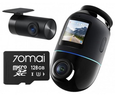 Wideorejestrator 70Mai X800 4K Dual Czarna + Karta 70Mai Sd 128Gb