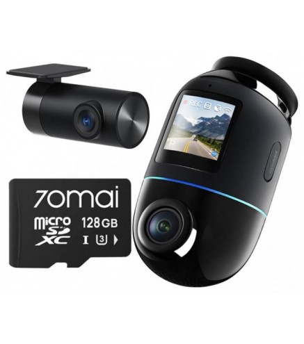 Wideorejestrator 70Mai X800 4K Dual Czarna + Karta 70Mai Sd 128Gb