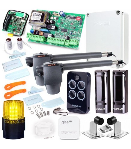 Zestaw Genius G-Bat 400 Do Bram 8M Dwuskrzydłowych (Lampa + Stopka + Odboje + Moduł Wi-Fi)