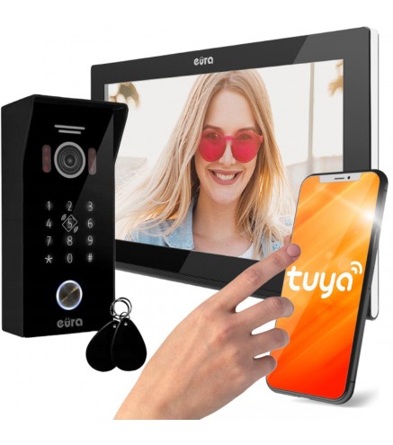 Wideodomofon Eura Vdp-99C5 Czarny, Wifi, Rfid, Tuya