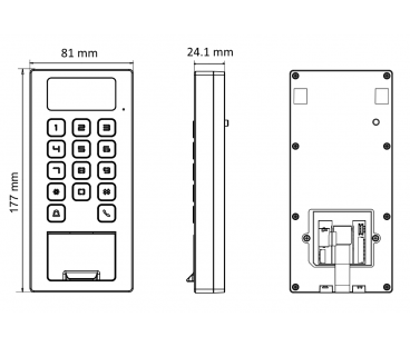 Terminal Kontroli Dostępu Hikvision Ds-K1T502Dbfwx