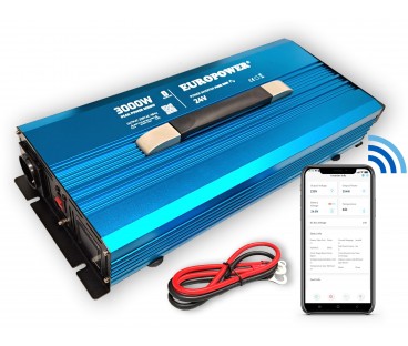 Przetwornica Napięcia Inwerter Europower 24V Dc / 230V Ac 3000W / 6000W Czysty Sinus Bluetooth