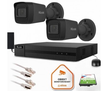 Zestaw Do Monitoringu Hilook 2 Kamery Ip Ipcam-B4-P Black 2K+