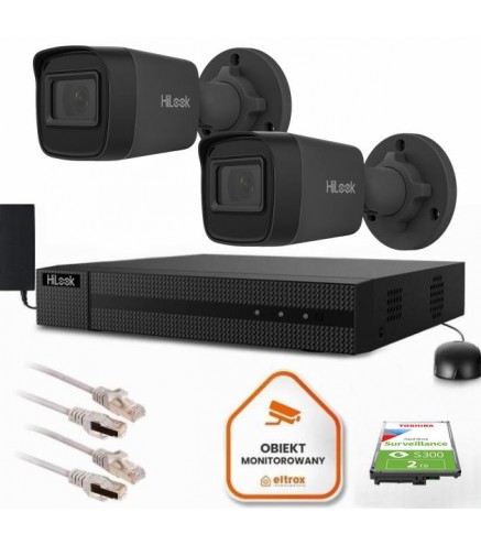 Zestaw Do Monitoringu Hilook 2 Kamery Ip Ipcam-B4-P Black 2K+