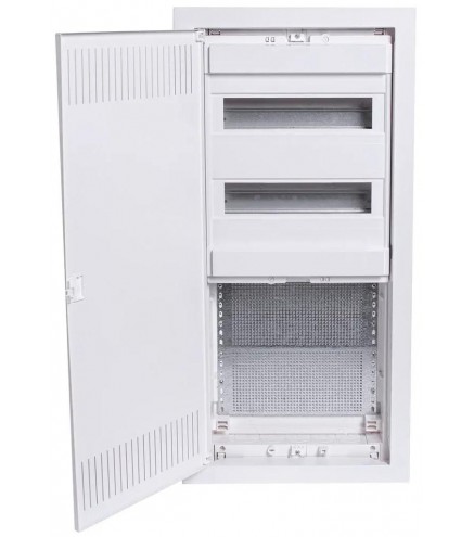 Podtynkowa Plastikowa Obudowa Instalacyjno-Mulimedialna 2 Rzędy, 24 Moduły + 3-Rzędowa Płyta Montażo