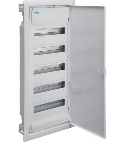Rozdzielnica P/t Z Drzwiami Metalowymi, 5 Rzędów, 60 Modułów, Ip30, Hager Volta Vu60Nc