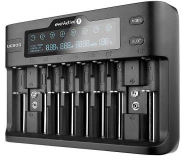 Ładowarka Do Akumulatorków Cylindrycznych Li-Ion Oraz Ni-Mh Everactive Uc-800