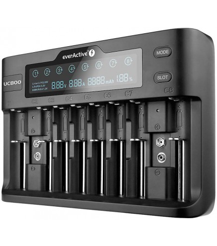 Ładowarka Do Akumulatorków Cylindrycznych Li-Ion Oraz Ni-Mh Everactive Uc-800
