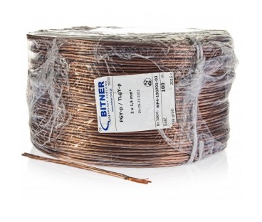 Przewód Głośnikowy Bitner Bitsound Pgy-P (Tlgy) 2X1Mm2 Rolka 100M.