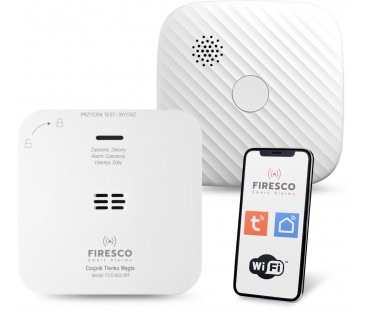 Zestaw Czujników Firesco Czujnik Czadu + Dymu Z Wifi