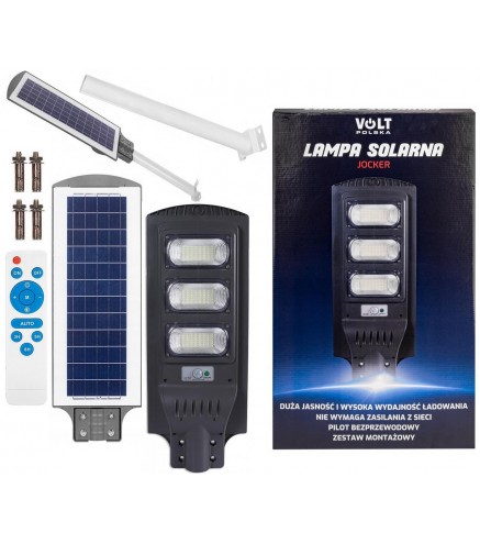 Lampa Solarna Volt Polska Jocker 120 + Panel 12W + 12.000Mah + Pilot
