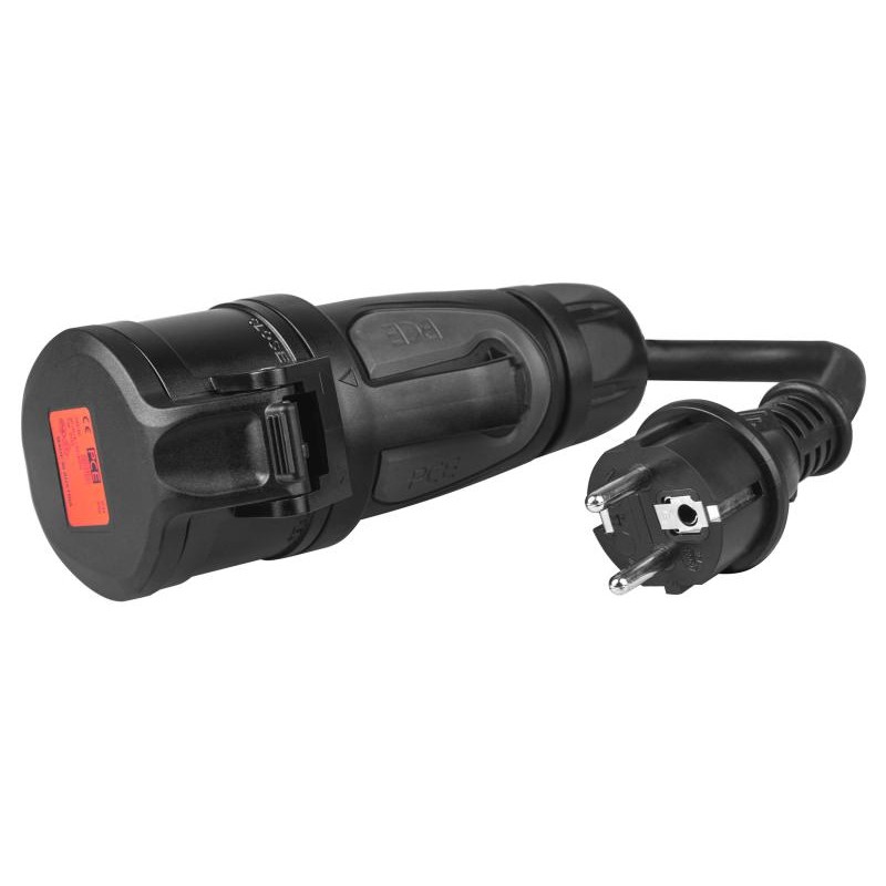 Przejściowka Adapter Siłowy Green Cell Czerwony Cee 16A 400V 5P Do Schuko 230V Evak01