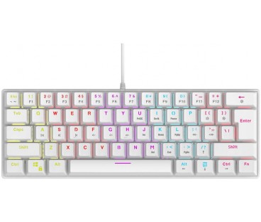 Klawiatura Przewodowa Rampage Plower K60 Biały