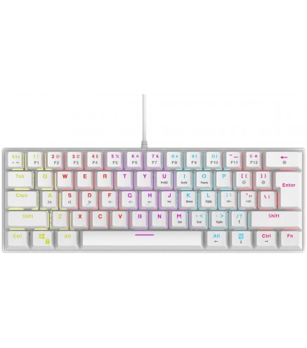 Klawiatura Przewodowa Rampage Plower K60 Biały