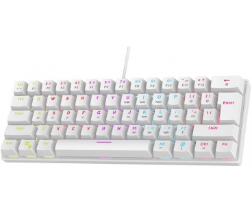 Klawiatura Przewodowa Rampage Plower K60 Biały