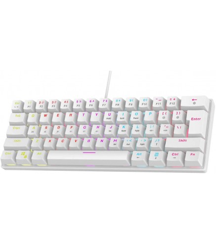 Klawiatura Przewodowa Rampage Plower K60 Biały