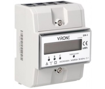 Wskaźnik Zużycia Energii 3 Fazowy Virone Em-3