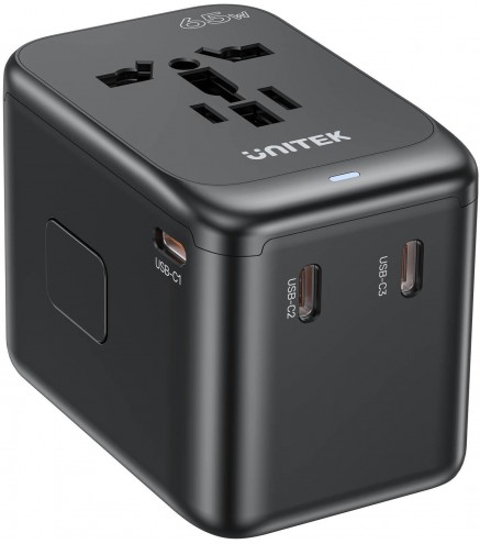 Unitek P1122Abk01 Ładowarka Podróżna Eu/us/uk/aus Pd 65 W