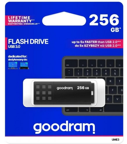 Pendrive Goodram Ume3 256Gb Usb 3.0 Czarny
