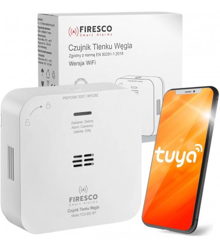 Czujnik Czadu Firesco Fco-850 Wf Z Wifi Aplikacja Tuya