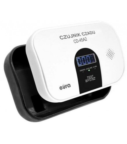Czujnik Czadu Eura Cd-45A2 Wolnostojący, Bateryjny, Wyswietlacz Lcd