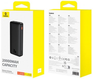 Powerbank Baseus Airpow P10022804113-00 20000Mah 20W Pd Qc 20W Usb-A Usb-C + Kabel