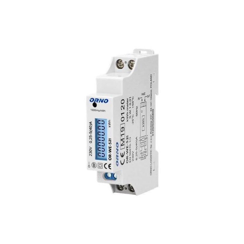 Licznik Energii Elektrycznej 1-Fazowy Orno Or-We-521