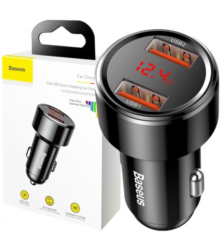 Ładowarka Samochodowa Baseus Magic Ccmlc20A-01 45W 6A 2X Usb-A Qc 3.0