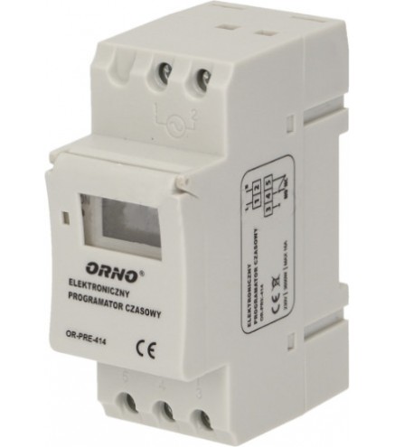 Programator Czasowy Na Szynę Din Orno Or-Pre-414