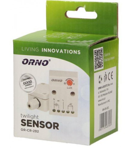 Czujnik Zmierzchowy Orno Z Hermetyczną Zwe. Sondą W Puszce Or-Cr-232