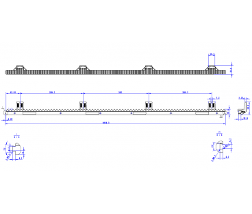 Listwa Zębata Psg 60.056 Do 600Kg - 18/1010 Mm - Nylonowa