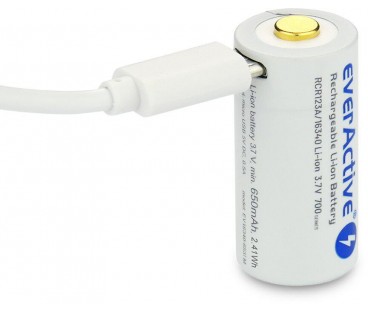 Akumulatorek 16340 / R-Cr123 3,7V Everactive 700Mah (1 Szt.) Z Zabezpieczeniem