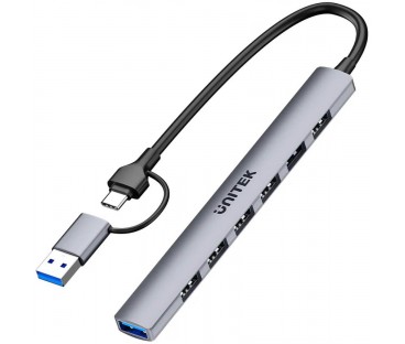 Unitek Hub Usb-A/c 7W1 Z Adapterem