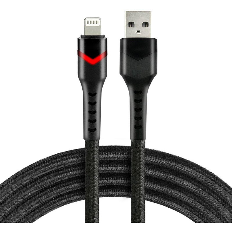 Kabel Usb-A / Lightning Apple Iphone Led Rgb Everactive Cbb-1Ibr 100Cm 2,4A
