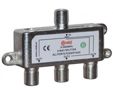 Rozgałęźnik-Spliter 5-2400 Mhz Corab 3 Drożny Z Przejściem Napięcia