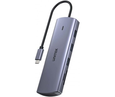 Unitek Hub 9W1 Usb C Gigabit Ethernet Hdmi Vga 3X Usb A Czytnik Kart Pd 100W D1113A