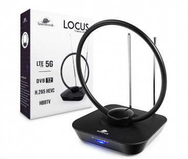 Antena Pokojowa Dvb-T2 Spacetronik Locus Tv Zasilacz 45Db