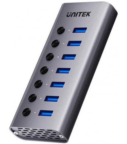 Unitek Hub Usb A 3.0 7W1, 5Gbps Z Przełącznikami Portów