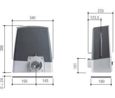 Napęd/siłownik Came Bkx12Agm Brushless Do 1200Kg Bram Przesuwnych